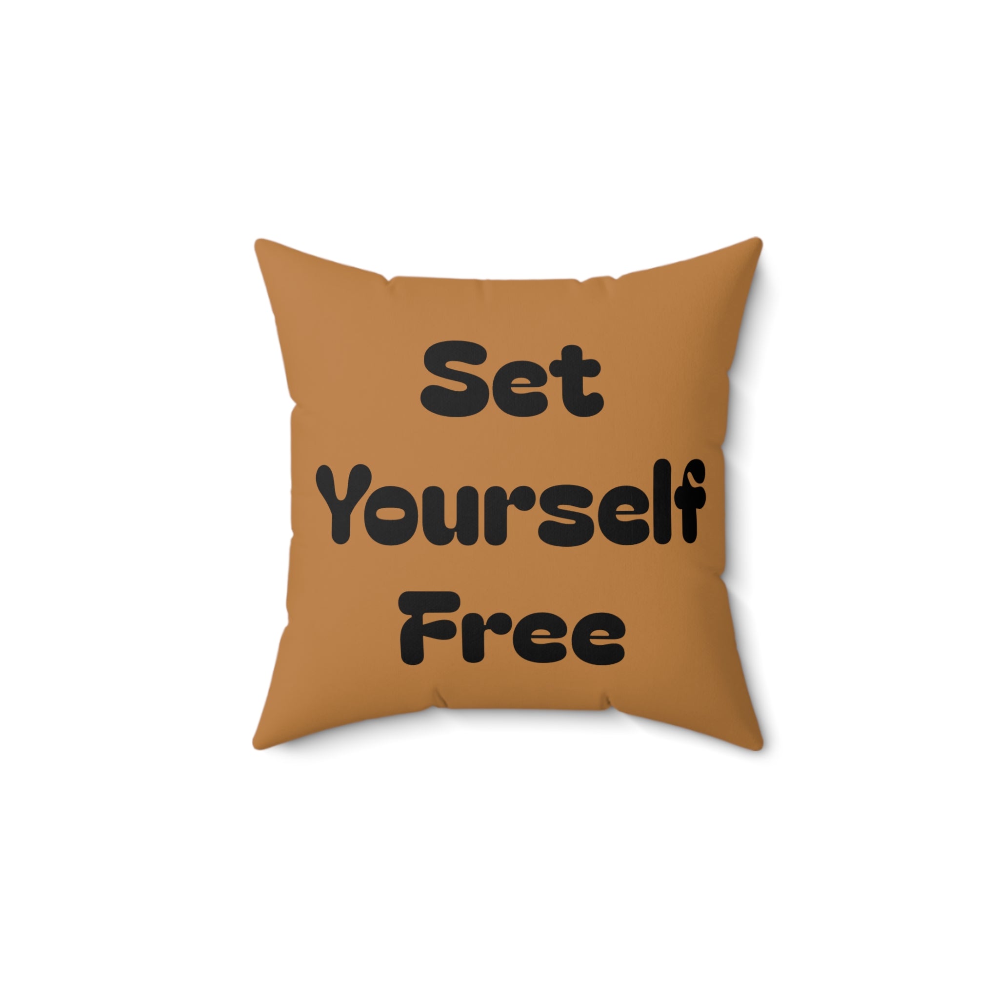 Set Yourself Free Butterfly Print Pillow - Decorative Square Cushion for Home Decor