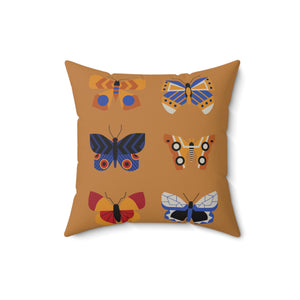 Set Yourself Free Butterfly Print Pillow - Decorative Square Cushion for Home Decor