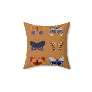 Set Yourself Free Butterfly Print Pillow - Decorative Square Cushion for Home Decor