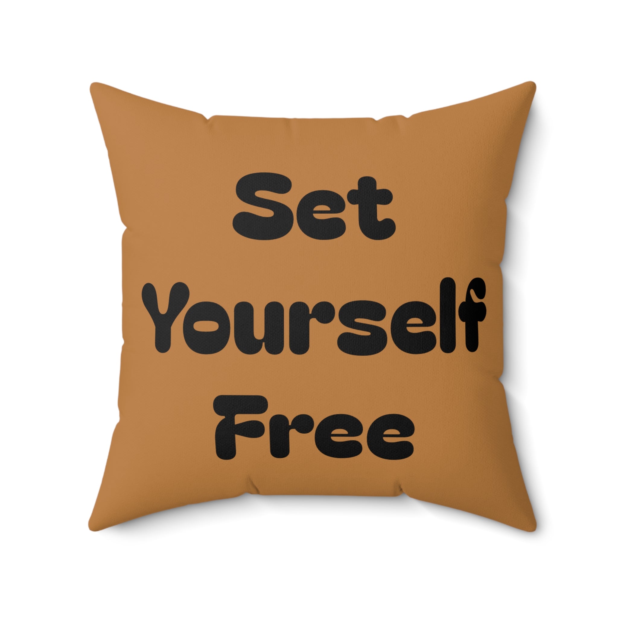 Set Yourself Free Butterfly Print Pillow - Decorative Square Cushion for Home Decor