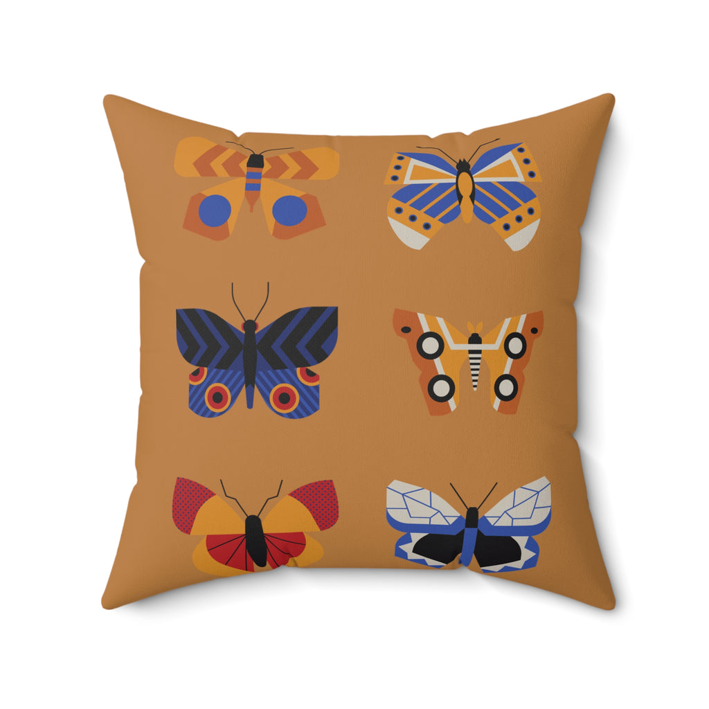 Set Yourself Free Butterfly Print Pillow - Decorative Square Cushion for Home Decor