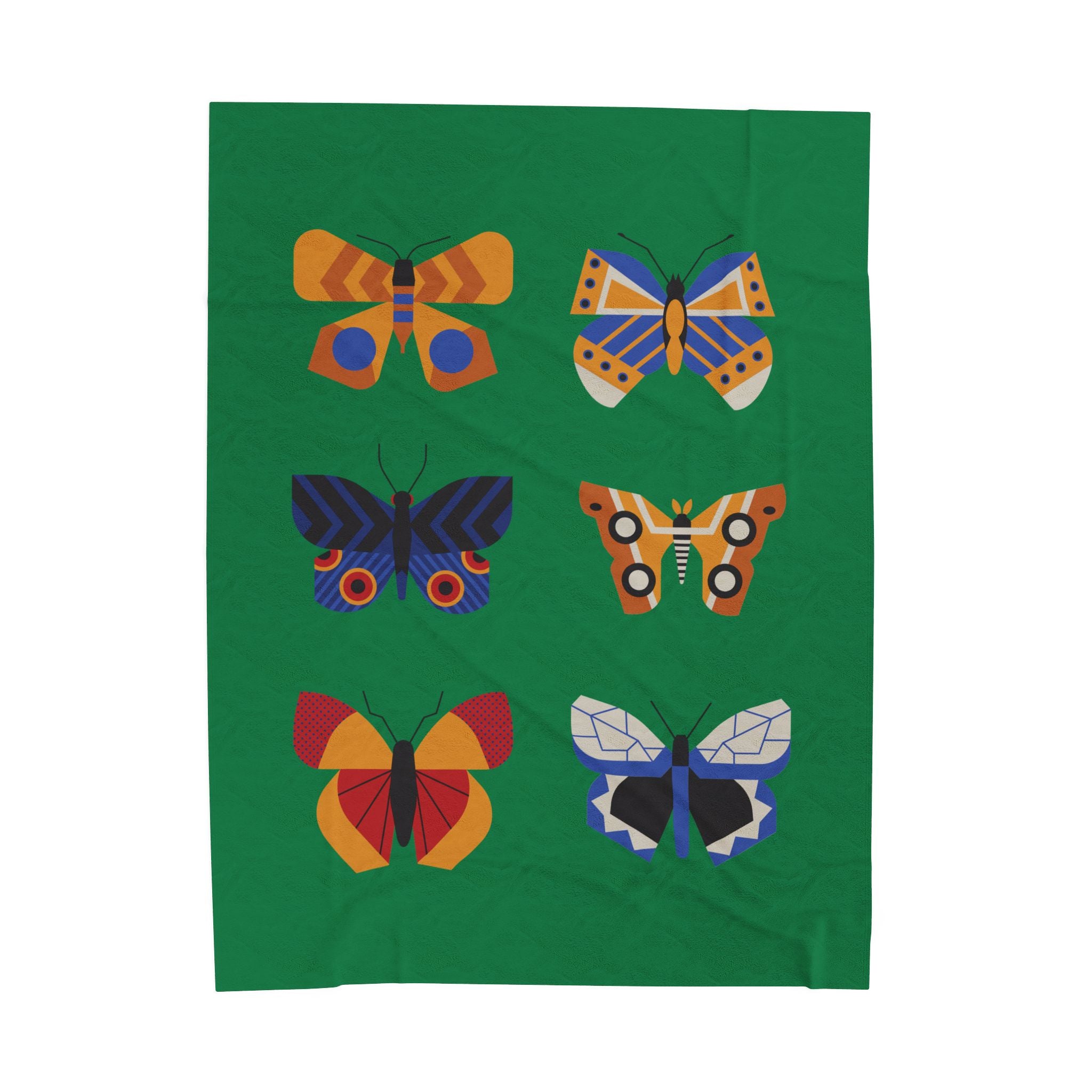 Colorful Butterfly Velveteen Plush Blanket - Cozy Decorative Throw