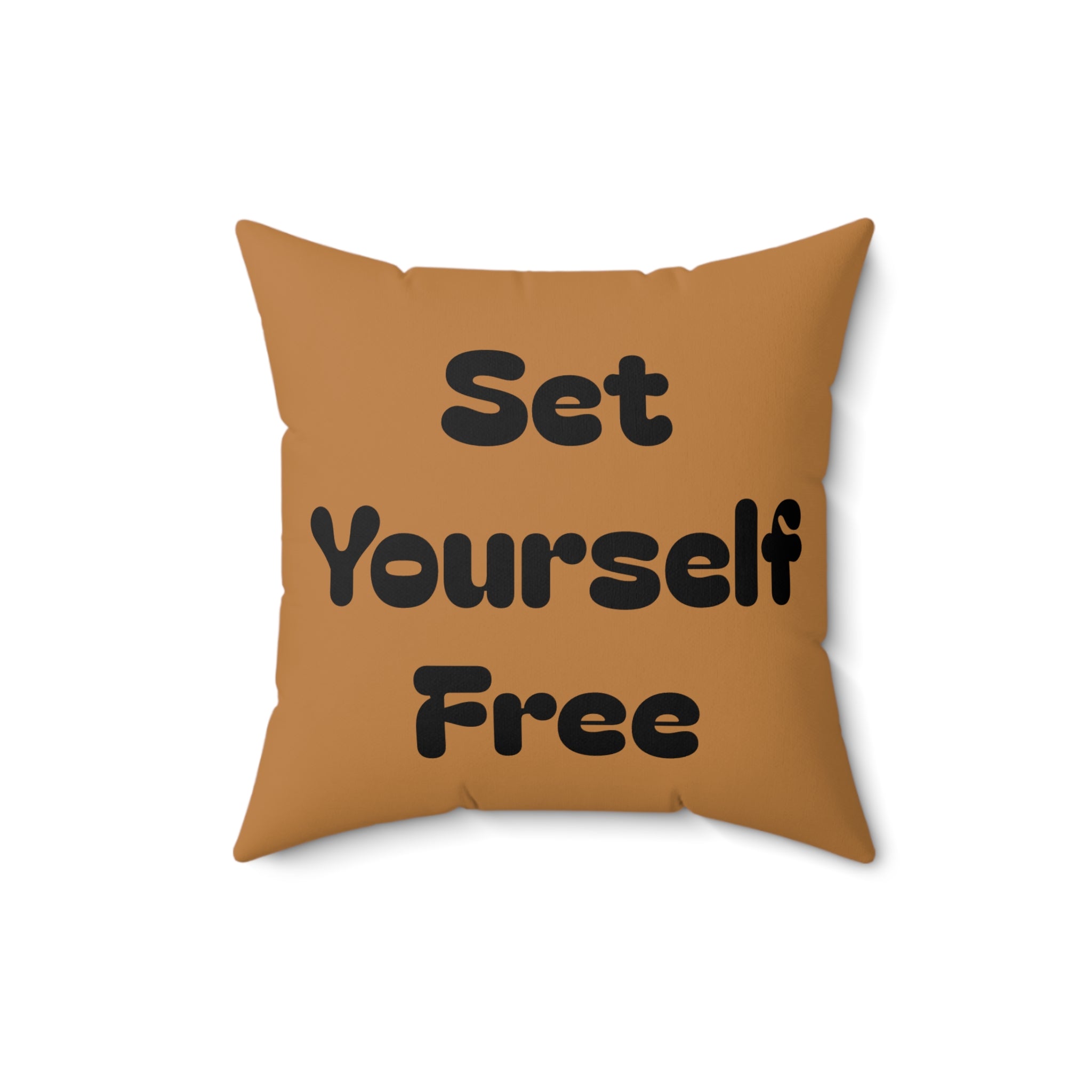 Set Yourself Free Butterfly Print Pillow - Decorative Square Cushion for Home Decor
