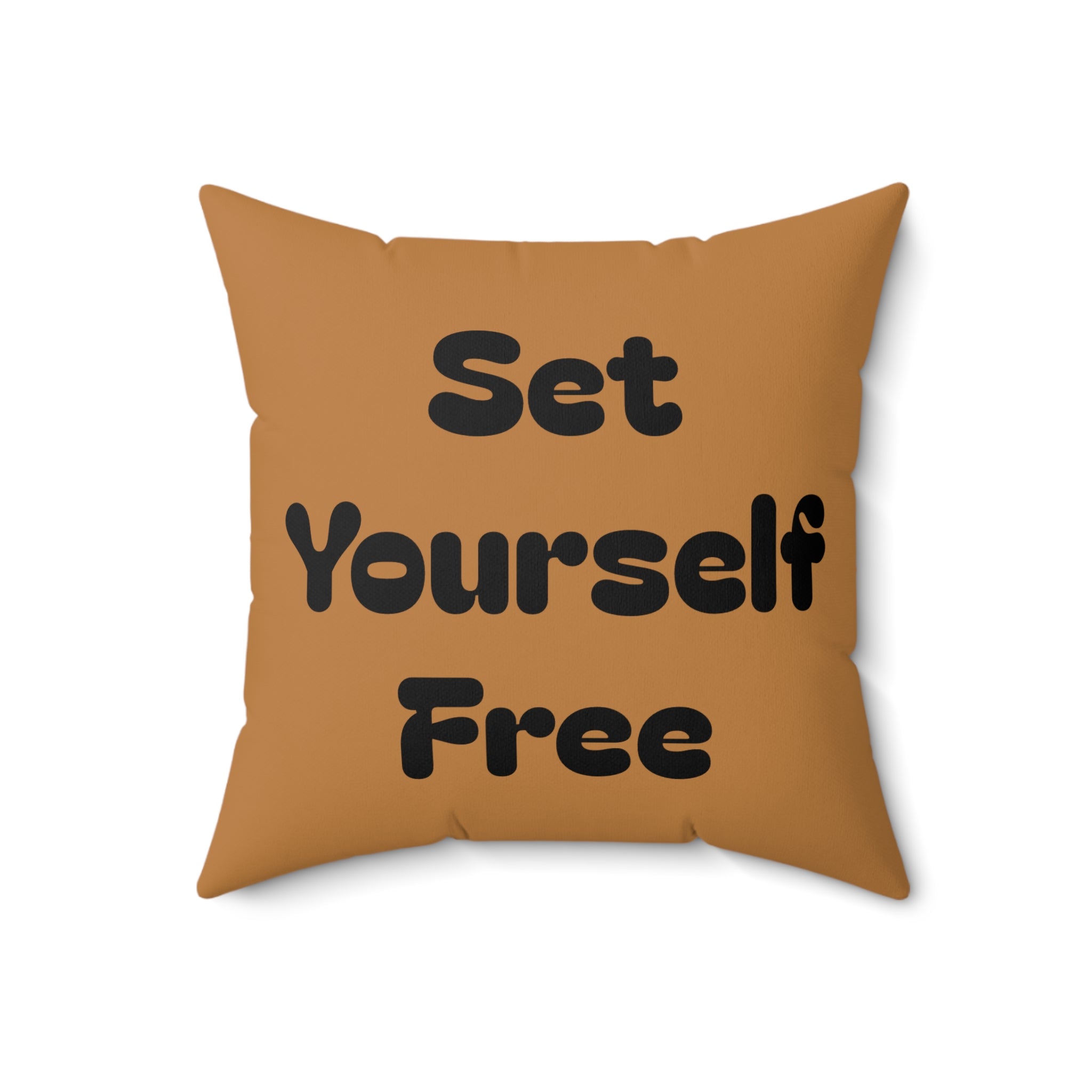 Set Yourself Free Butterfly Print Pillow - Decorative Square Cushion for Home Decor
