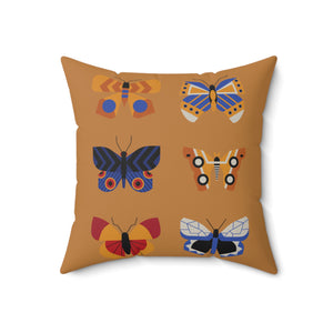 Set Yourself Free Butterfly Print Pillow - Decorative Square Cushion for Home Decor